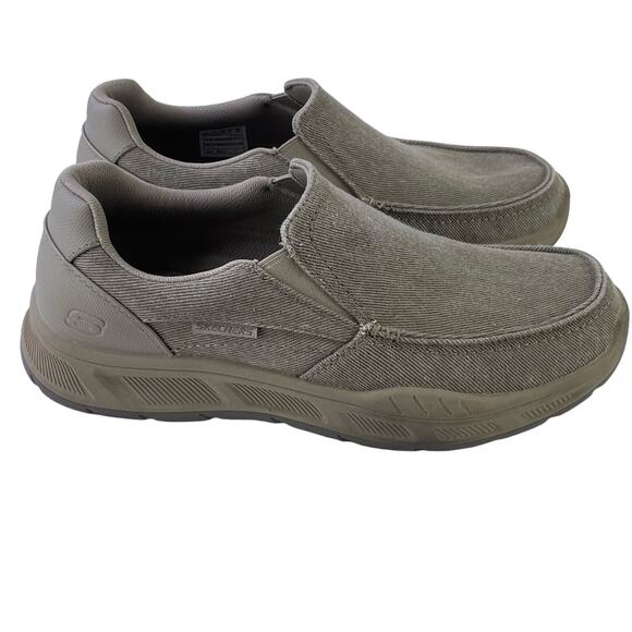 Skechers Mens Relaxed Fit Cohagen Vierra Sneaker Cooled Comfort Slip On Taupe S9 - Picture 5 of 12